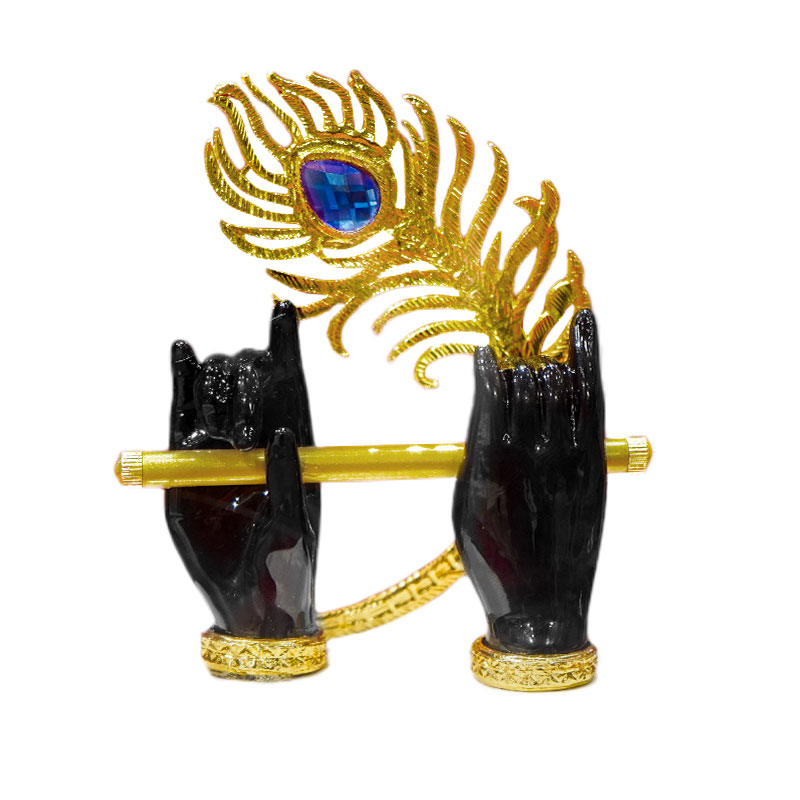 Small Krishna Hand in Black and White Finish